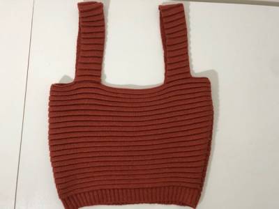 Top Cropped Tricot Terracota