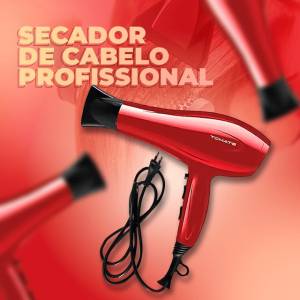 Secador De Cabelo 220v [vermelho]2 Velocidades tomate