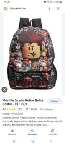 Mochila Escolar Roblox Nova