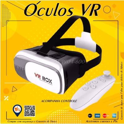 Vr Box, Oculos De Realidade Virtual Com Controle