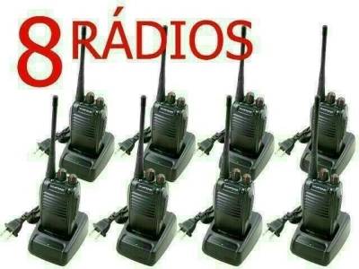 Kit 8 Rdio Comunicador Walk Talk Baofeng Bf-777s Com Fone