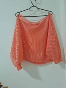 Blusa Transparente Alaranjada Fosca Marca Perua Convicta