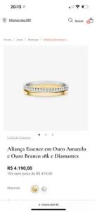 Aliana Vivara Em Ouro Amarelo E Branco 18k E Diamantes