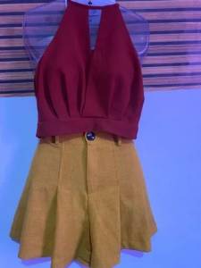 Conjunto Crepe De Linho Sem Uso !