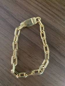 Vendo Pulseira Em Prata Banhado  Ouro Com 36 Gramas Nova