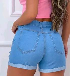 Short Jeans Feminino Novo