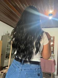 Vendo Aplique De Cabelo Tic Tac Preto Ondulado