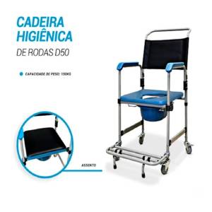 Cadeira De Rodas De Banho Higiene D50 - Dellamed