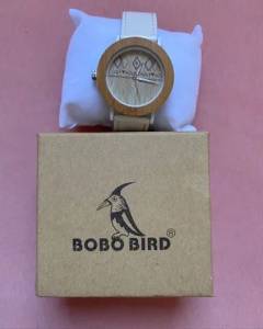 Relgio De Madeira E Ao Inox Mauritia - Bobo Bird