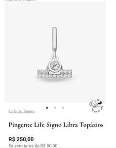 Pingente Life Signo Libra Topzios