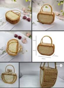 Bolsa Rattan Color Bamboo