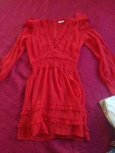 Vestido Decote Vermelho