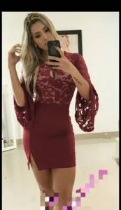 Vestido Justo Renda Atacado