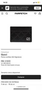 Carteira Gucci Original - Nunca Usada