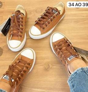 Tnis Allstar Converse De Couro Feminino