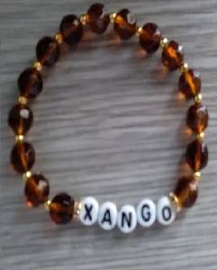 Pulseira Xang (marrom C/ Pingente E Nome)