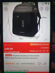 Bolsa / Mochila Nova Grande E Lacrada