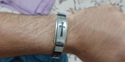 Pulseira Cruz Em Ao Inoxidvel