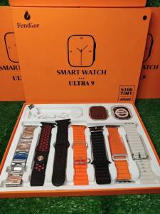 Smartwatch S100 Ultra 9 7in1 Com Kit De 7 Pulseiras +capinha