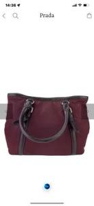 Bolsa Tote Prada Nylon Vinho