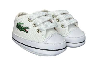 Tnis/all Star Beb - Lacoste Branco Com Cadaro Menino Ou Menina