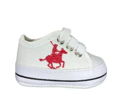 Tnis/all Star Beb - Polo Branco E Vermelho - Cardao -menino