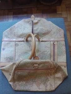 Bolsa De Couro Alan Edward, Mapa Mundi,de Viagem