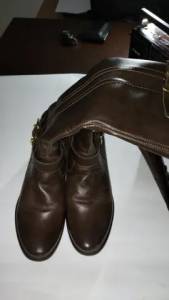 Bota Feminina Marrom Cano Longo