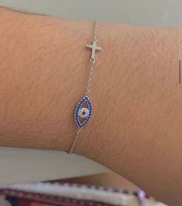 Pulseira Olho Grego Prata 925