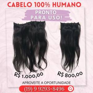 Oportunidade nica Cabelo 100% Humano