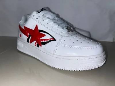 A Bathing Ape Bape Sta Low Shark White 33/34