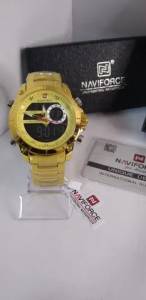 Relgio Naviforce Dourado Masculino