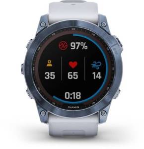 Relgio Garmin Fenix 7x Safira Solar Branco