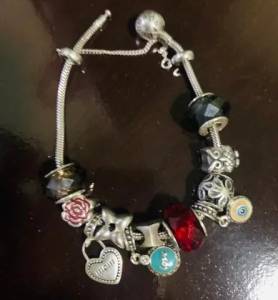 Pulseira Pandora Original Com Berloques Em Prata