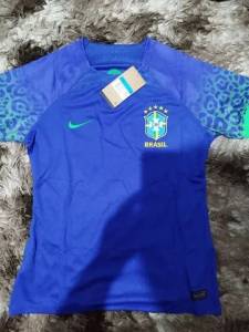 Camisa Feminina (babylook) Do Brasil Azul Tam M, Gg