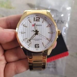 Relgio Curren Masculino Dourado/ouro - Resistente  gua, Ao Inox *original