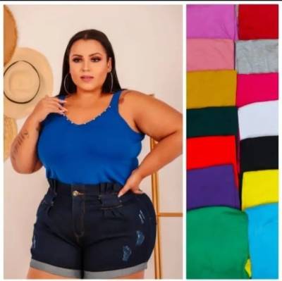 Blusa Regata Plus Size