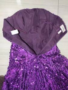 Vestido Em Paet Roxo