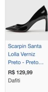 Scarpin Santa Lolla-verniz Preto