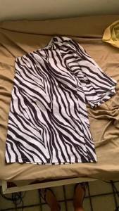 Vestido Estampa Zebra Curto, Usado, Tamanho nico