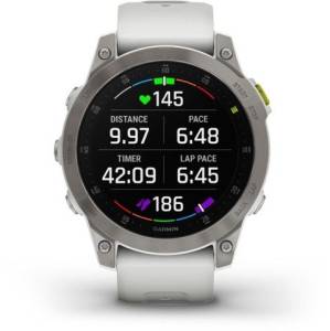 Relogio Garmin Epix (gen 2) Safira Titnio Branco