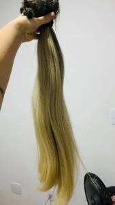 250g Cabelo Humano Loiro Brasileiro