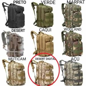 Mochila Militar Ttica Assault 30l Camuflada Pixel Deserto Profissional Nova (carto +5%)