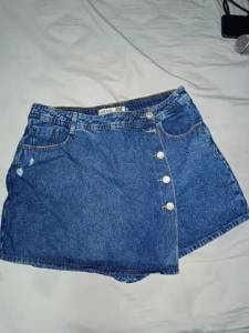 Short Saia Jeans C&a 48