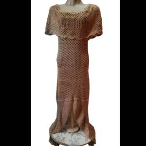 Vestido Ciganinha Em Tric Nude