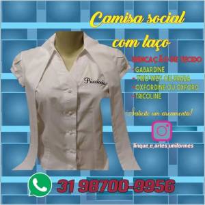 Camisa Social Com Lao