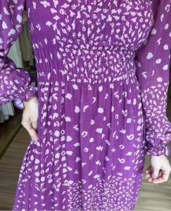 Vestido Roxo Estampado