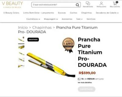 Prancha Pure Titanium Pro