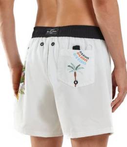 Short De Praia Blueman Adulto Masculino Branco