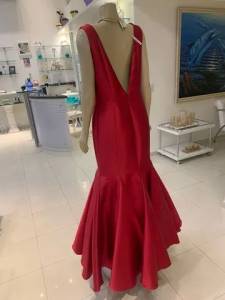 Vestido Shantung Vermelho Nobre